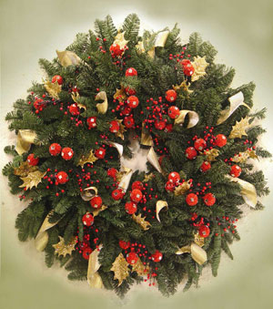 Christmas wreaths are a symbol of the holiday season.